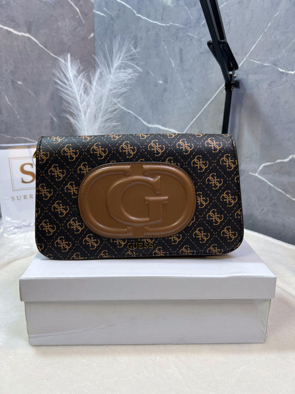 Guess Flap Bag — Dark Brown