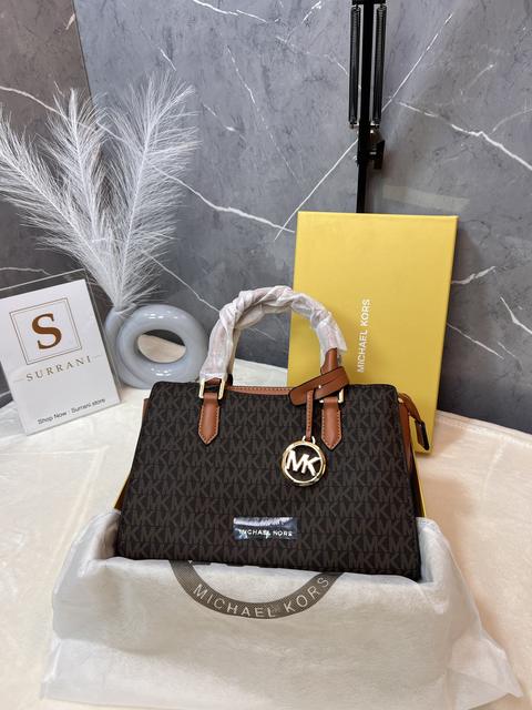 MK  Satchel — Brown/Black