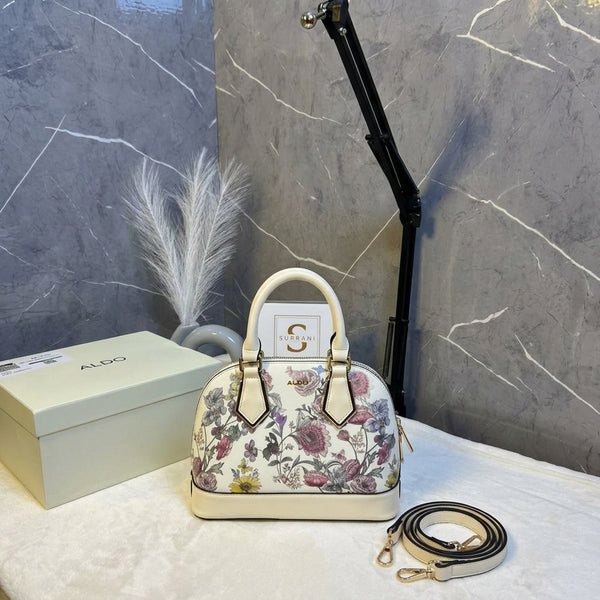 ALDO Floral Print Mini Dome Bag | ALDO Style Handbag + Crossbody Strap | Premium Quality