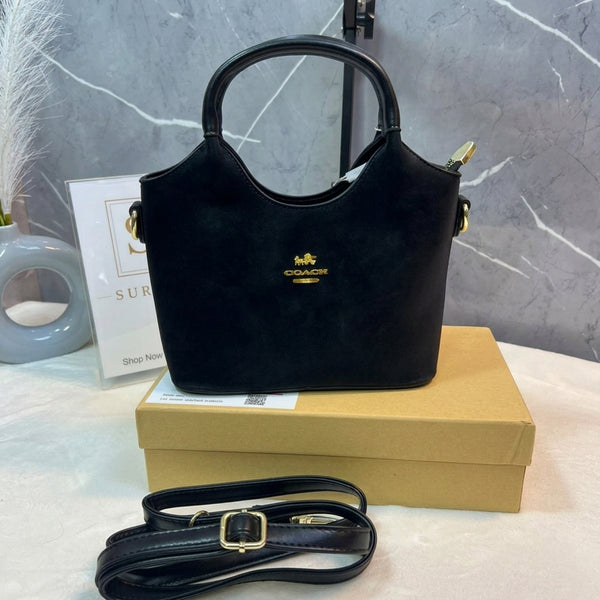 Coach Shoulder Bag | Premium Quality Crossbody Handbag - Black
