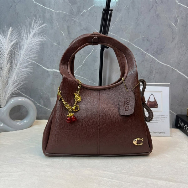 Coach Lana 23 Bag With Cherry Chain Charm - Chocolate Brown